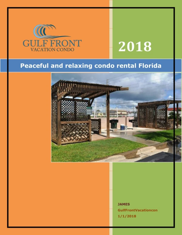 Peaceful and relaxing condo rental Florida