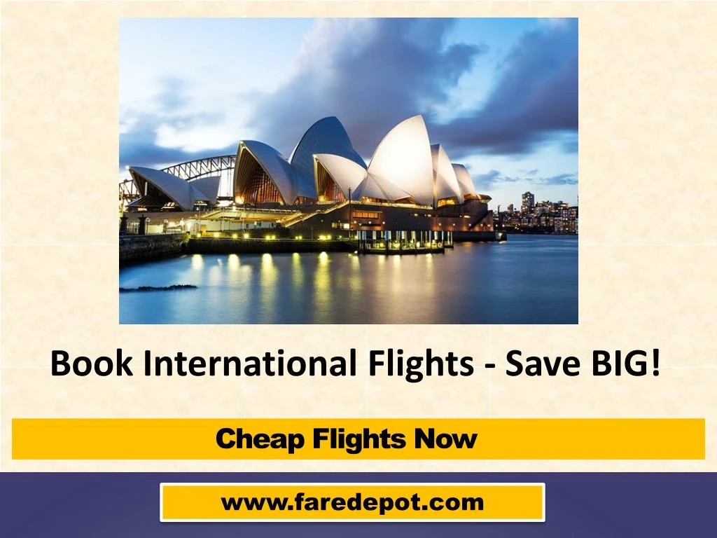 book international flights save big