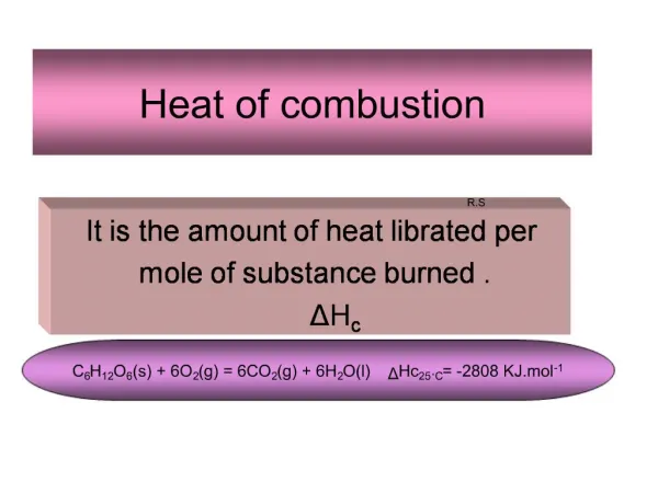 Heat of combustion