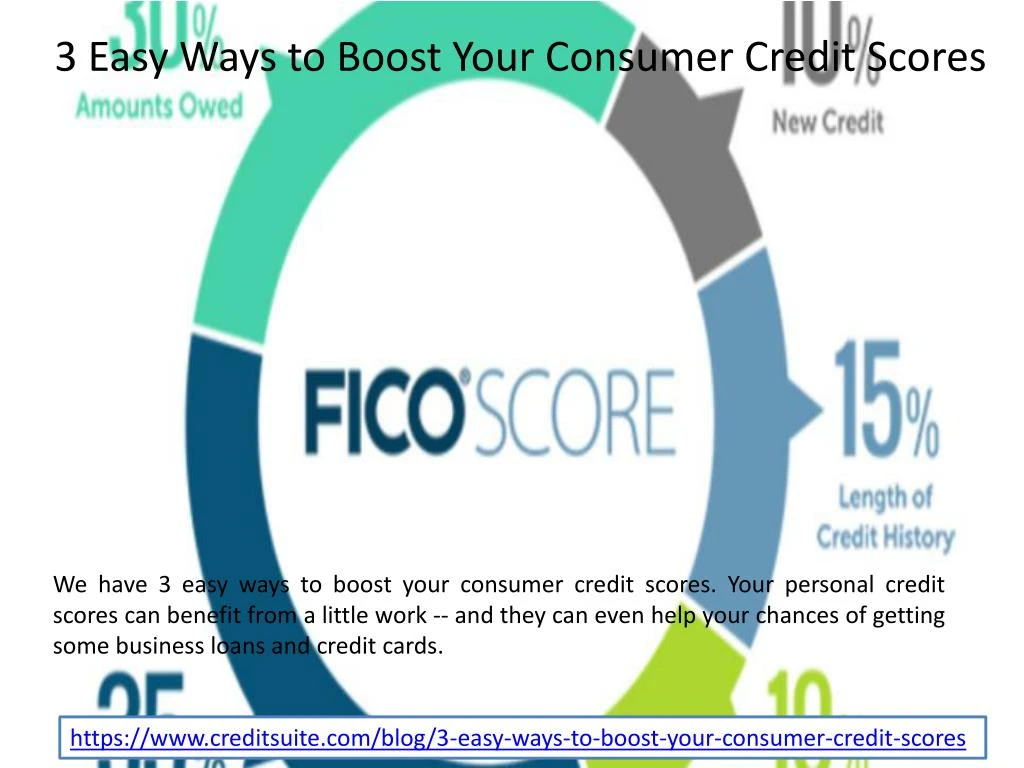 3 easy ways to boost your consumer credit scores