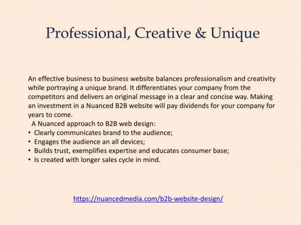 B2B Website Design | Nuanced Media