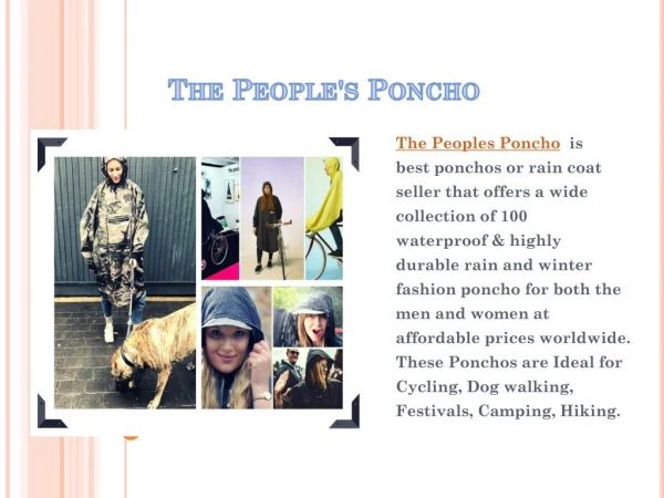 Fashion Poncho online - The People’s Poncho Online