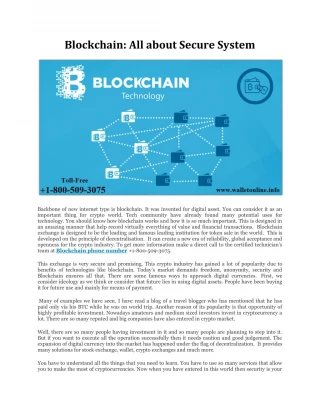 Blockchain Support - slide 1