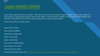 canon printer customer support - slide 1