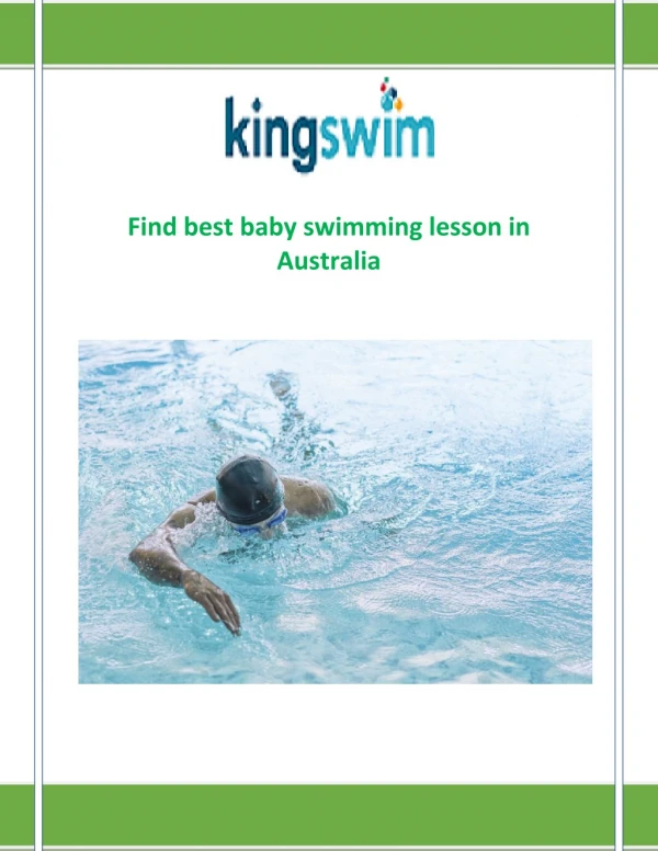 Find Best Baby Swimming Lesson in Australia
