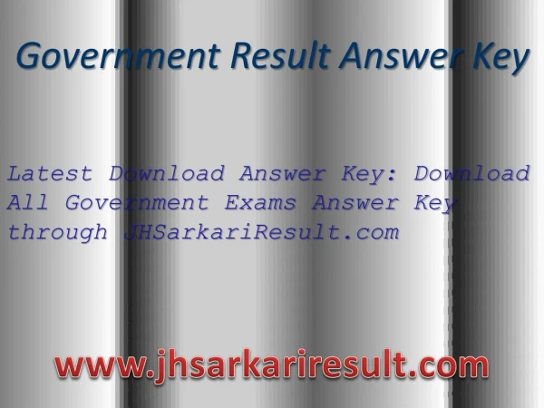 government result answer key