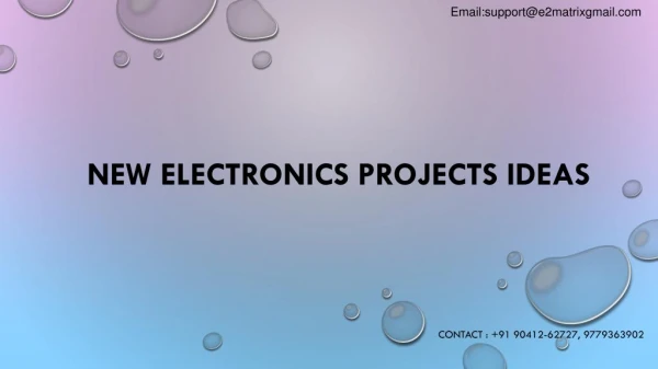 newÂ electronicsÂ projects ideas