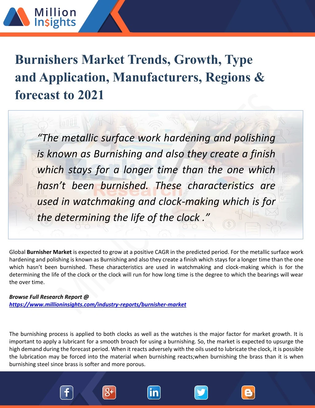 burnishers market trends growth type