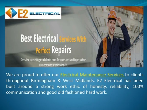 Electrical Maintenance Service in Birmingham