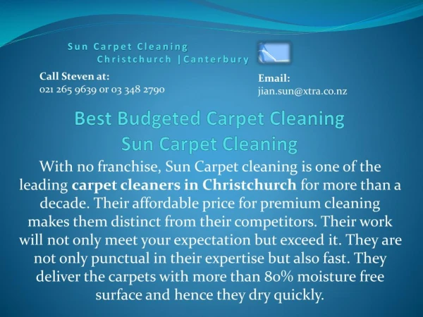 Best Budgeted Carpet Cleaning: Sun Carpet Cleaning