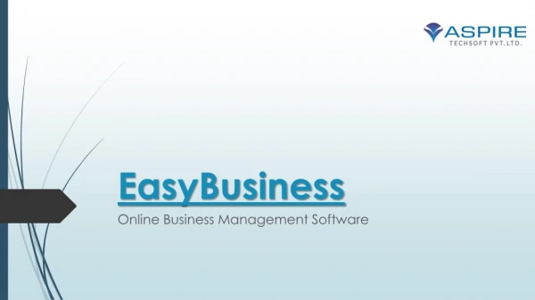 EasyBusiness Software – Manage Sales, Purchase, Accounts with GST