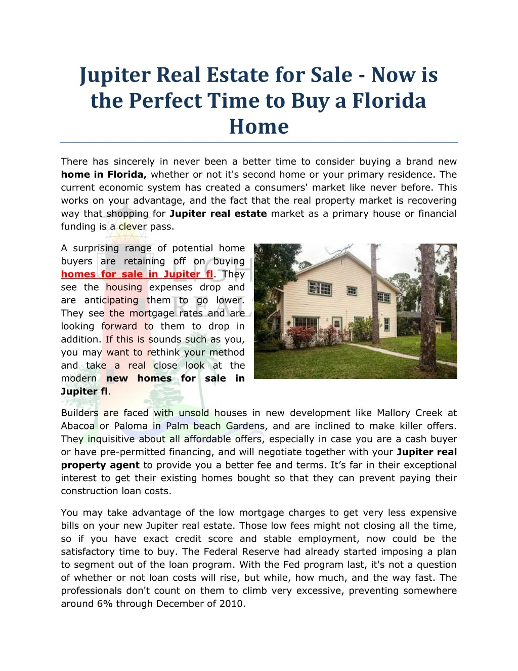jupiter real estate for sale now is the perfect