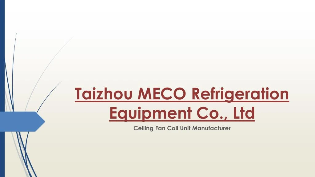 taizhou meco refrigeration equipment co ltd