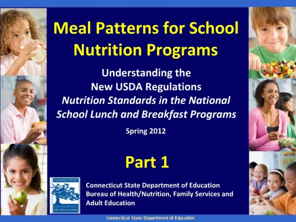 Meal Patterns for School Nutrition Programs