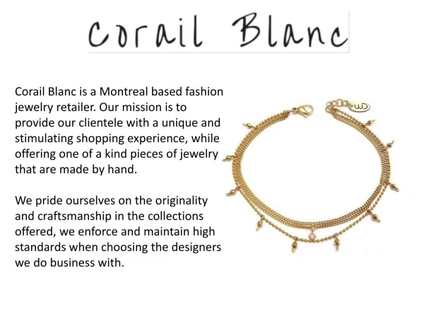 Corail Blanc - Fashion Jewellery Store Online