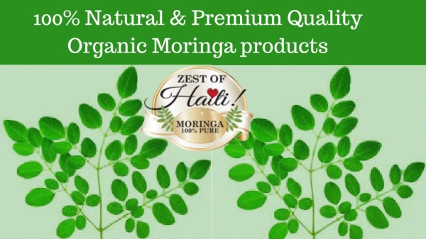 100% Natural & Premium Quality Organic Moringa Products