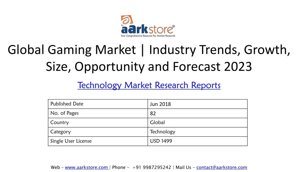 global gaming market industry trends growth size opportunity and forecast 2023