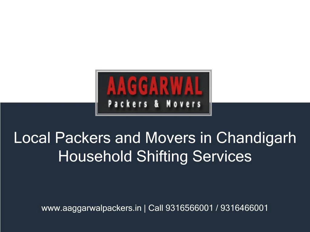 local packers and movers in chandigarh household