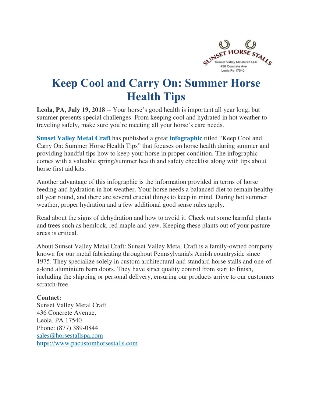 keep cool and carry on summer horse health tips