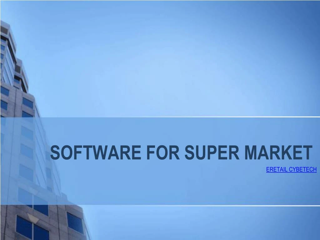 software for super market