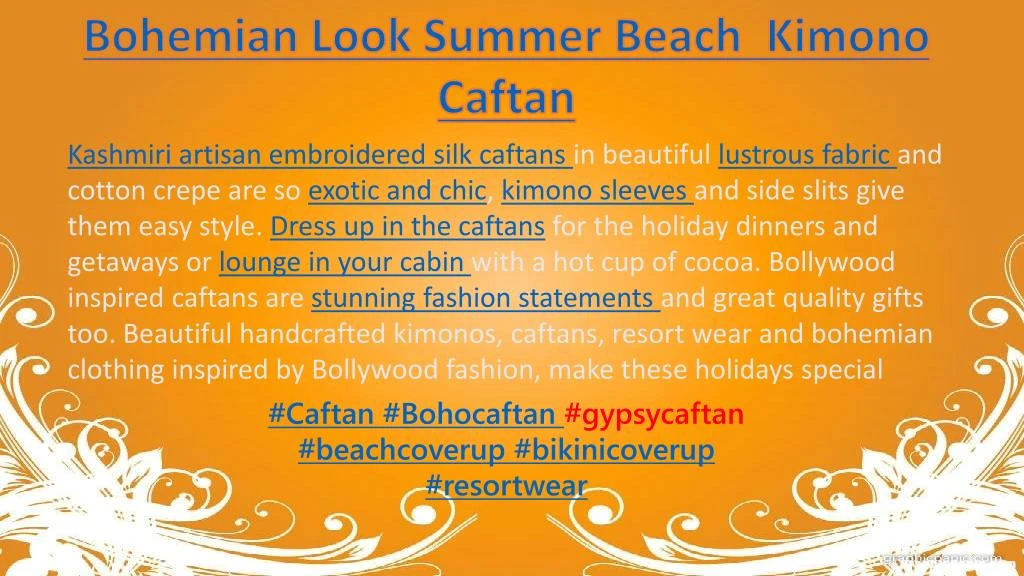 bohemian look summer beach kimono caftan