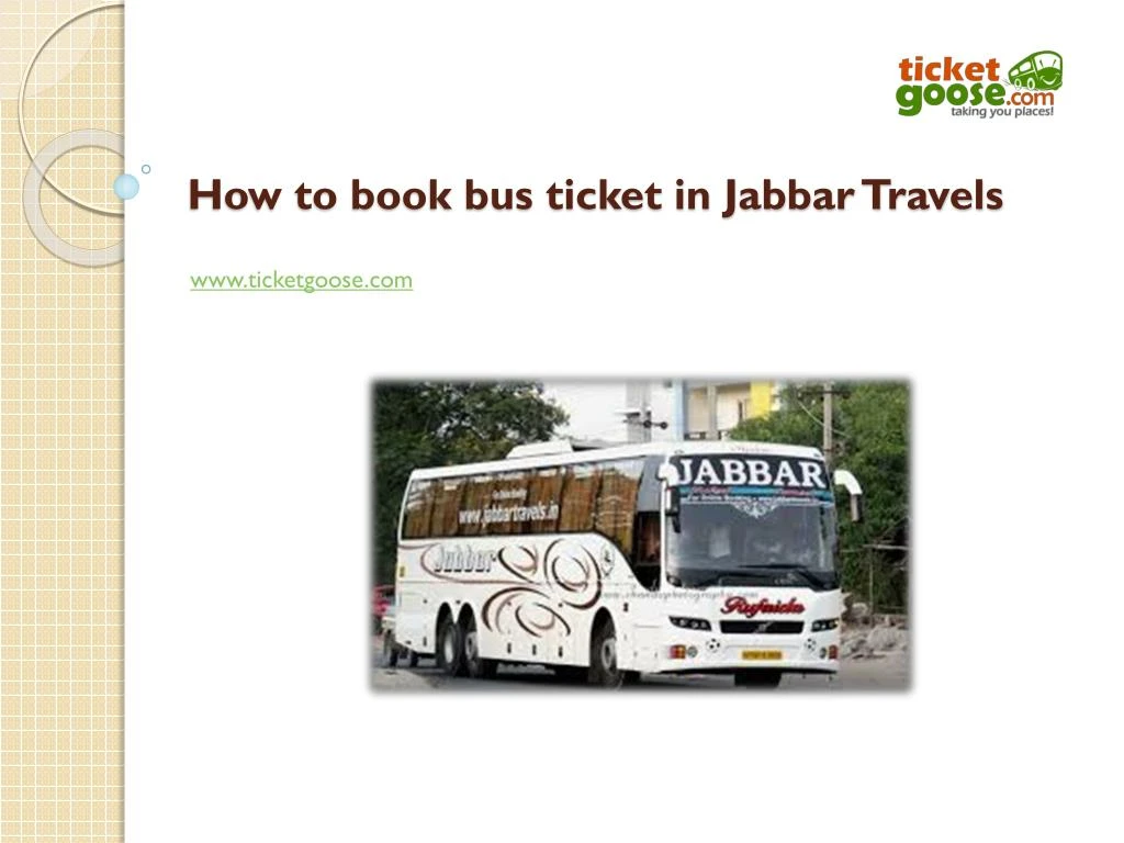 how to book bus ticket in jabbar travels