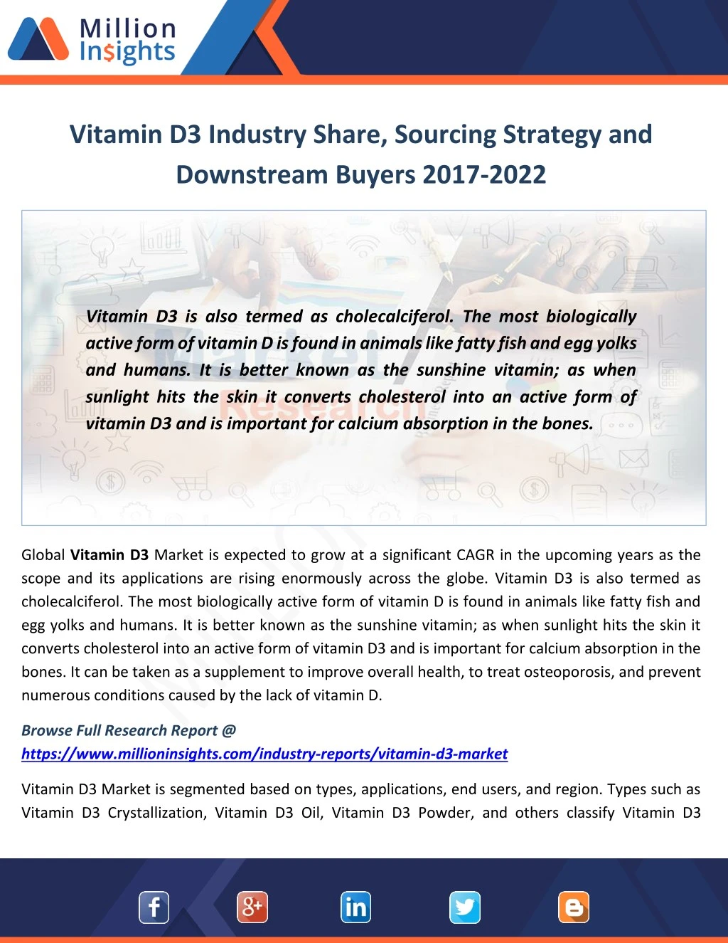 vitamin d3 industry share sourcing strategy