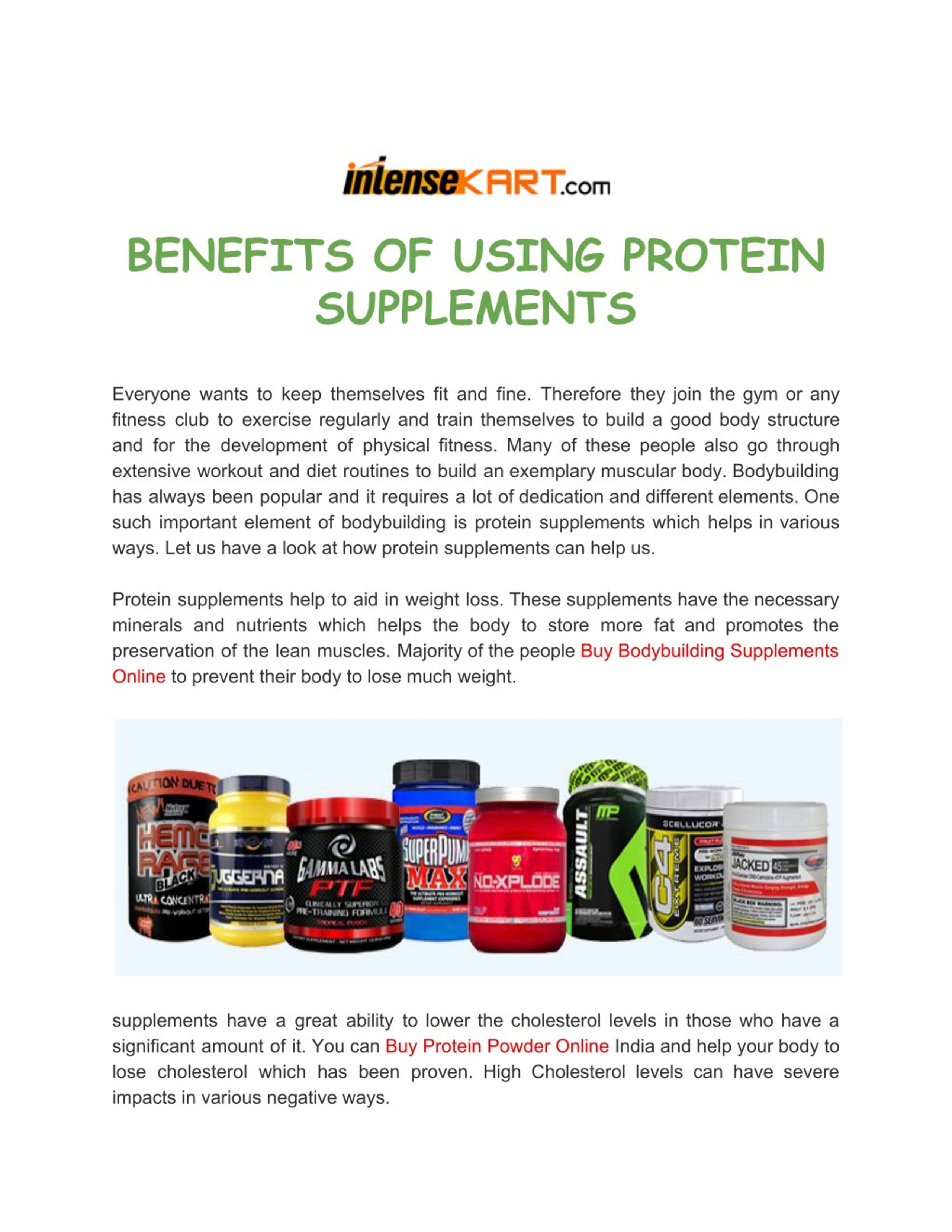 PPT - Benefits of using protein supplements PowerPoint Presentation ...