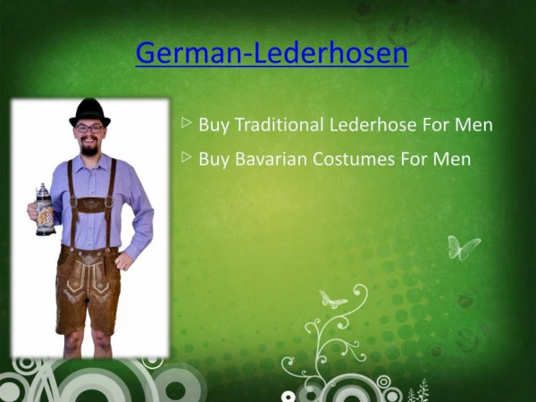 Traditional Bavarian Dress For Men