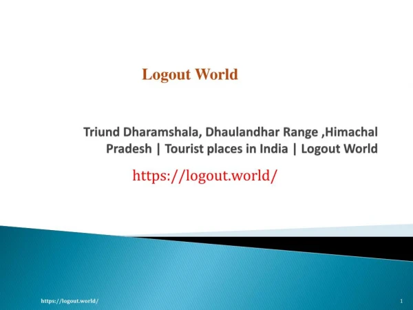 Triund Dharamshala, Dhaulandhar Range ,Himachal Pradesh | Tourist places in India | Logout World