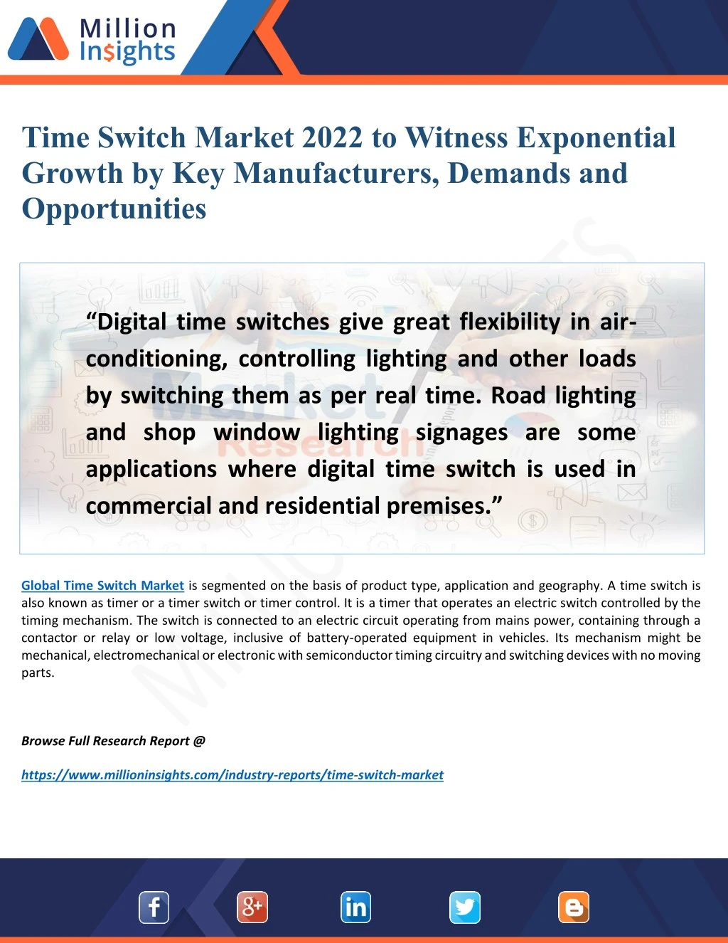 time switch market 2022 to witness exponential