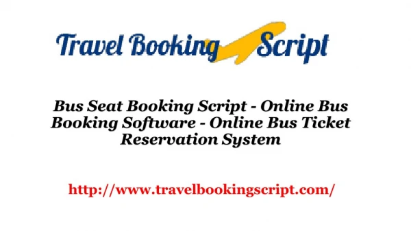 Bus Seat Booking Script - Online Bus Booking Software - Online Bus Ticket Reservation System