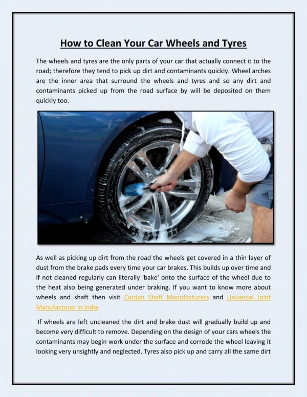 How to Clean Your Car Wheels and Tyres