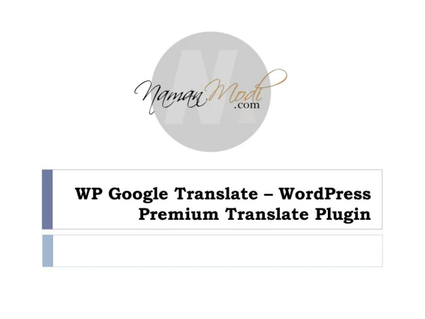 WP Google Translate – WordPress Premium Translate Plugin