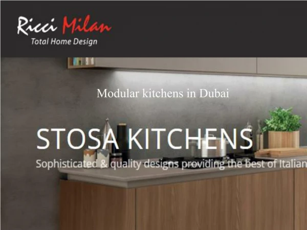 Modular kitchens in Dubai