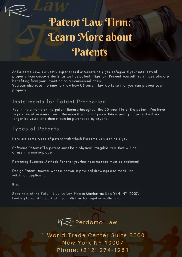 Patent Law Firm: Learning More about Patents