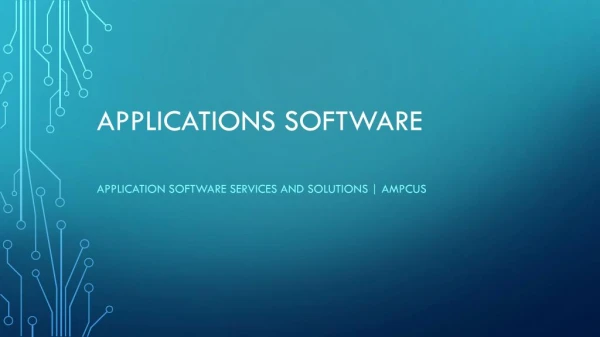 Application Software Services and Solutions | Ampcus
