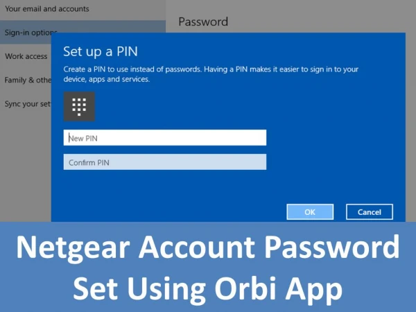 Netgear Account Password Set Using Orbi App