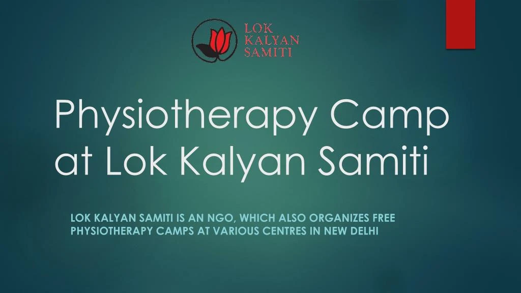 physiotherapy camp at lok kalyan samiti
