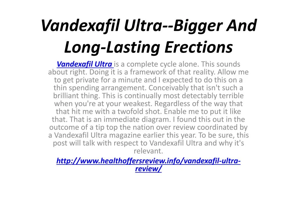vandexafil ultra bigger and long lasting erections