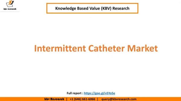 Intermittent Catheter Market Size to reach $3 billion by 2024