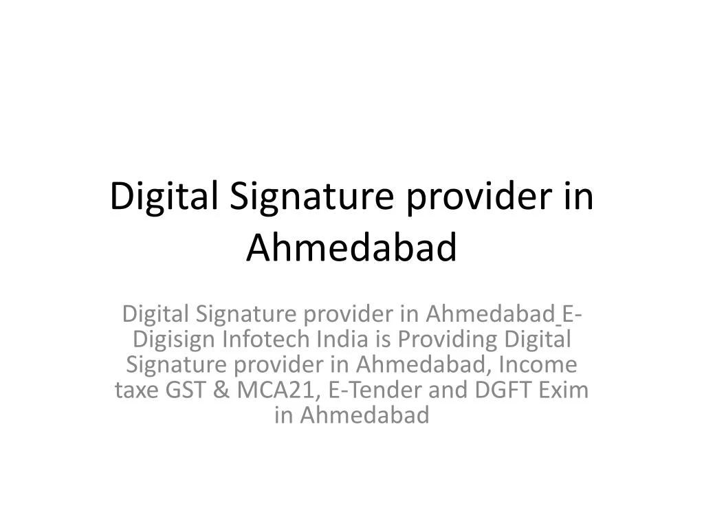 digital signature provider in ahmedabad