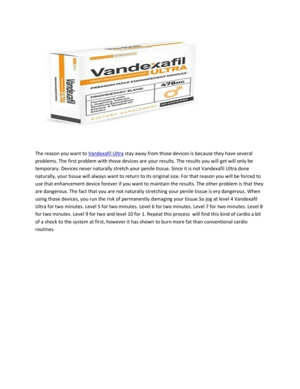 Vandexafil Ultra - Best Supplement For Improve Your Bed Drive