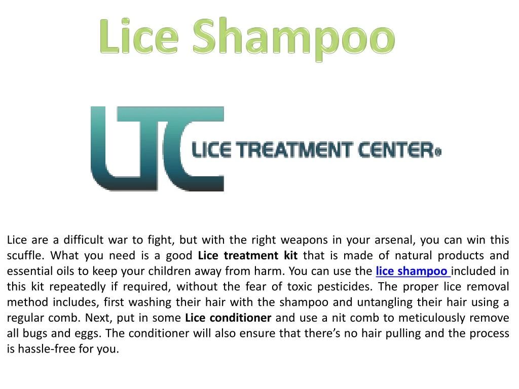lice shampoo