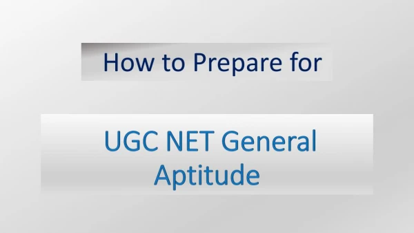 How to prepare for UGC NET General Aptitude Test