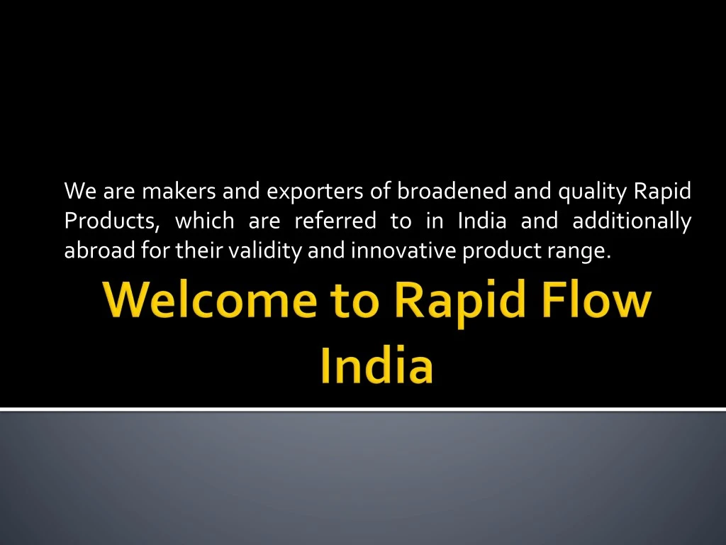 we are makers and exporters of broadened