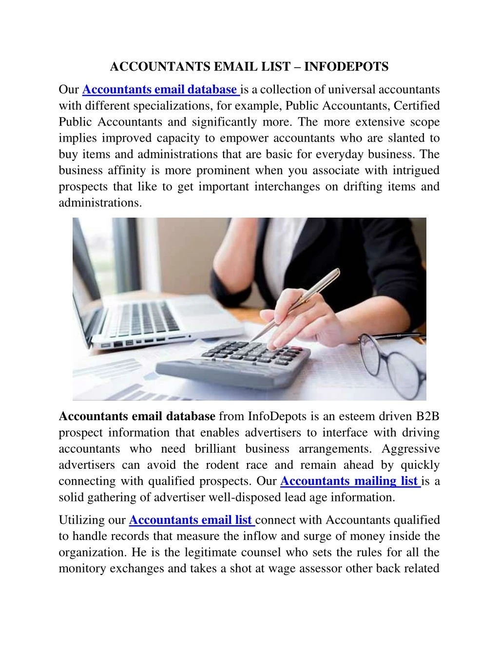 accountants email list infodepots