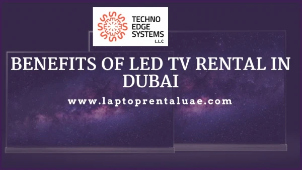 Benefits of our LED Screens & LED TV Rental in Dubai