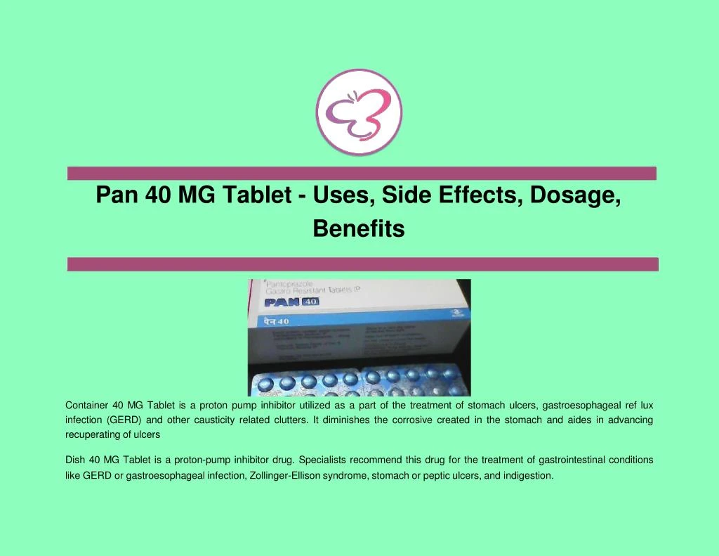 pan 40 mg tablet uses side effects dosage benefits