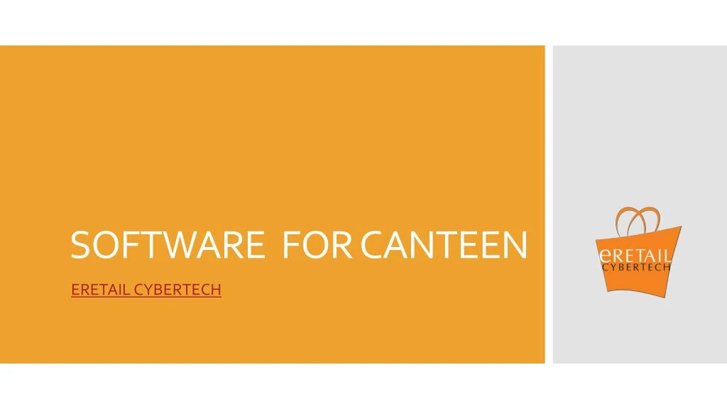 software for canteen